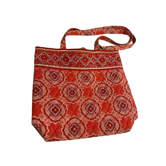 Vera Bradley Medium Tote Toggle Shoulder Bag in Paprika Retired 2009 GUC - Picture 6 of 13